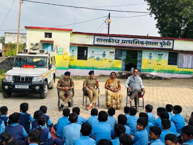 थाना रीठी अंतर्गत मिडिल स्कूल रेती|