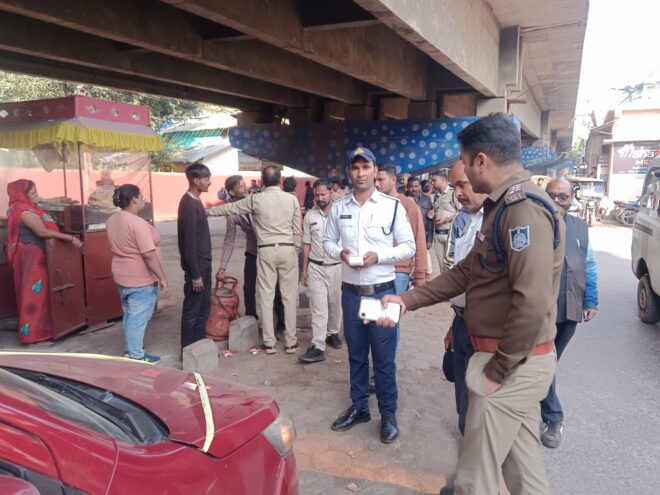 शहर में यातायात व्यवस्था सुधारने हेतु संयुक्त कार्रवाई