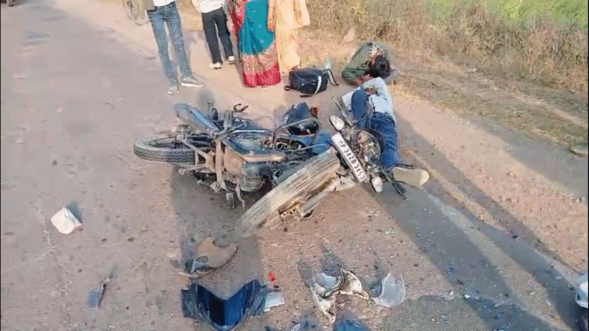 अज्ञात वाहन की टक्कर